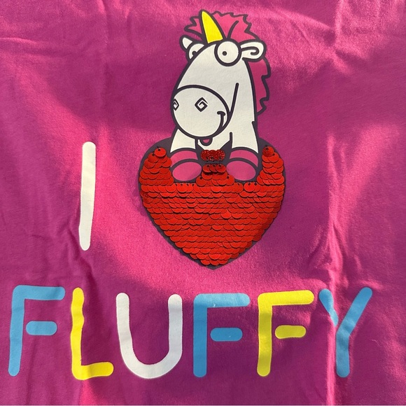 NWT I ❤️ fluffy , unicorn Universal shirt -size child small - Picture 6 of 6